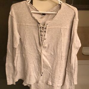 Free people lace up top